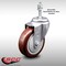 Service Caster 4 Inch SS Maroon Polyurethane Wheel Swivel 3/8 Inch Threaded Stem Caster SCC SCC-SSTS20S414-PPUB-MRN-381615 - alternate 3
